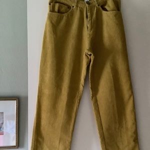 Frances Valentine Golden Mustard Corduroy Pants Size 6